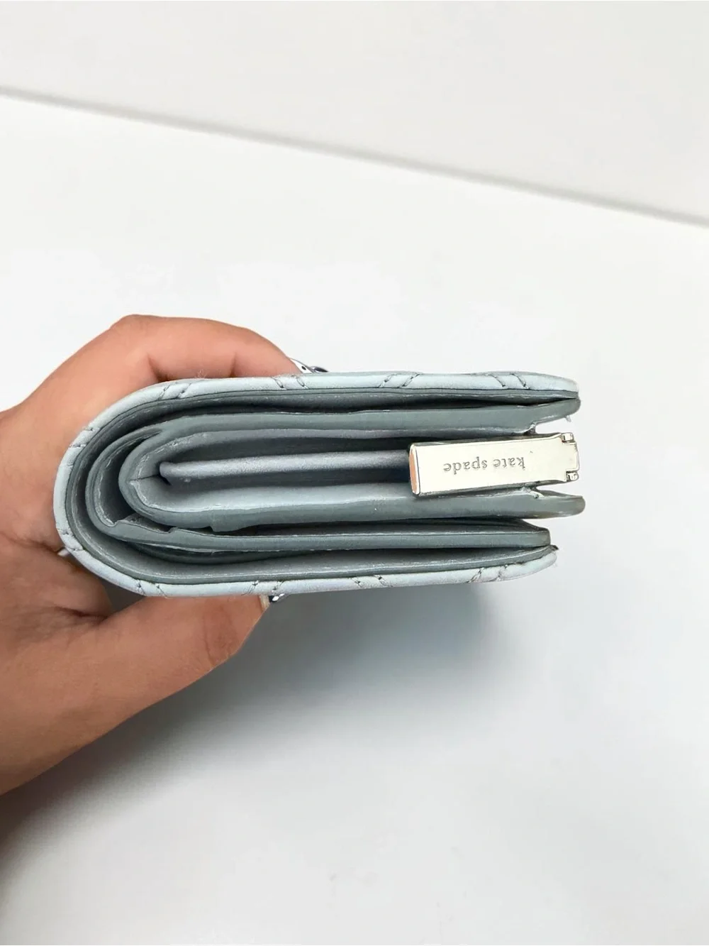 Kate Spade New York Gray Quilted Zip Around Wallet